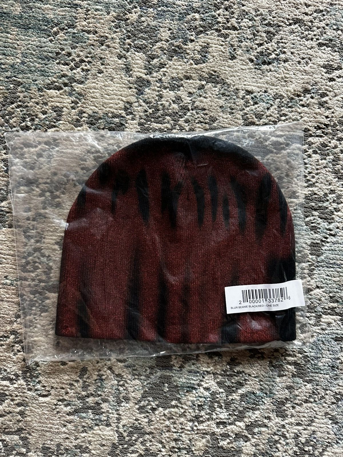 Revenge Revenge Blur Beanie Red/Black - OS Size ONE SIZE - 1 Thumbnail
