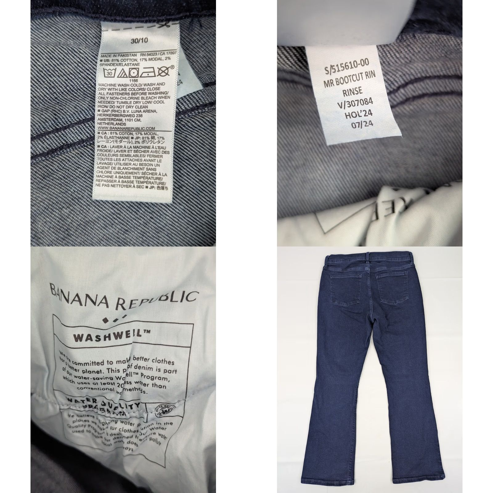 Banana Republic Banana Republic Jeans Mid Rise Bootcut Women 31 Indigo Blue Denim 5-Pocket Regular Inseam 29.5 Size 24" / US 00 / IT 34 - 8 Thumbnail