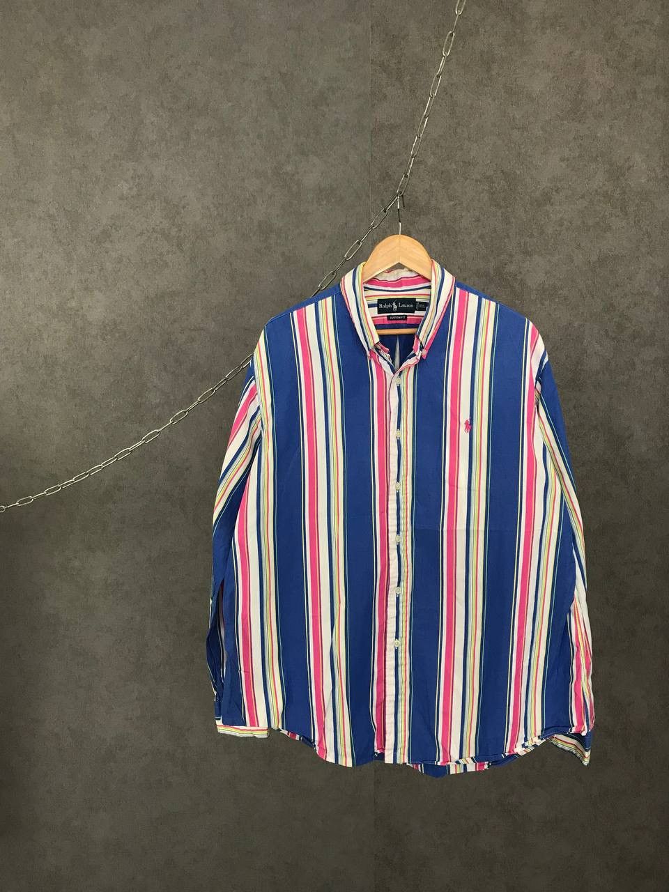 Polo Ralph Lauren Polo Ralph Lauren vintage striped designer logo shirt Size US XXL / EU 58 / 5 - 1 Thumbnail