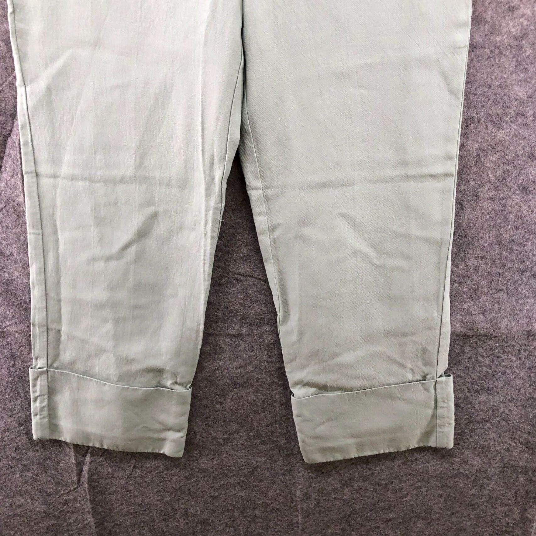 Zara ZARA Womens High Rise Cropped Chino Pants Size XS Sage Green Straight Size 26" / US 2 / IT 38 - 4 Thumbnail