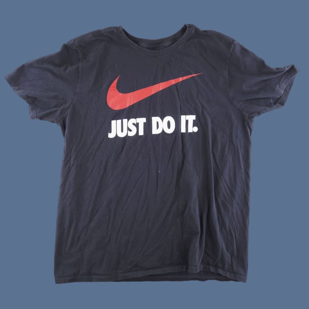 Nike Nike Shirt Mens Large Black Short Sleeve Crewneck Just Do It Logo Size US L / EU 52-54 / 3 - 1 Thumbnail
