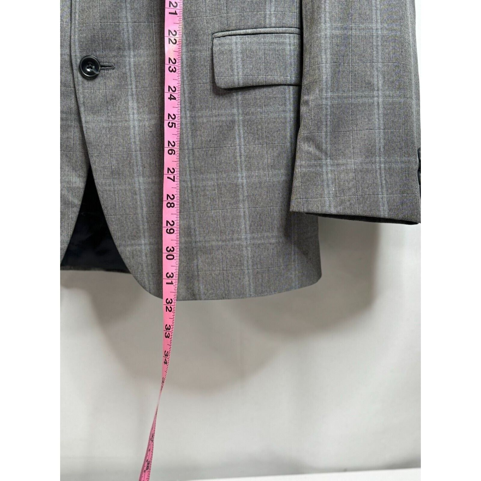 Michael Kors Michael Kors Light Gray Windowpane Blazer Sport Coat 44L Size 44L - 11 Thumbnail