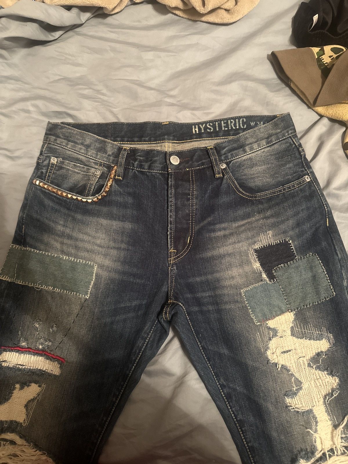 Hysteric Glamour × Japanese Brand Hysteric Glamour Patch Denim Size US 34 / EU 50 - 1 Thumbnail