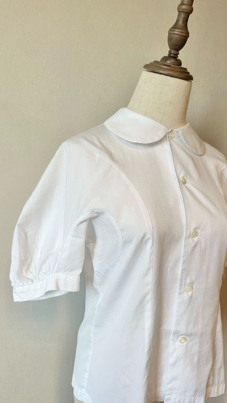 Comme des Garcons Comme Des Garcons White Round Neck Short Sleeve Shirt Size S / US 4 / IT 40 - 3 Thumbnail