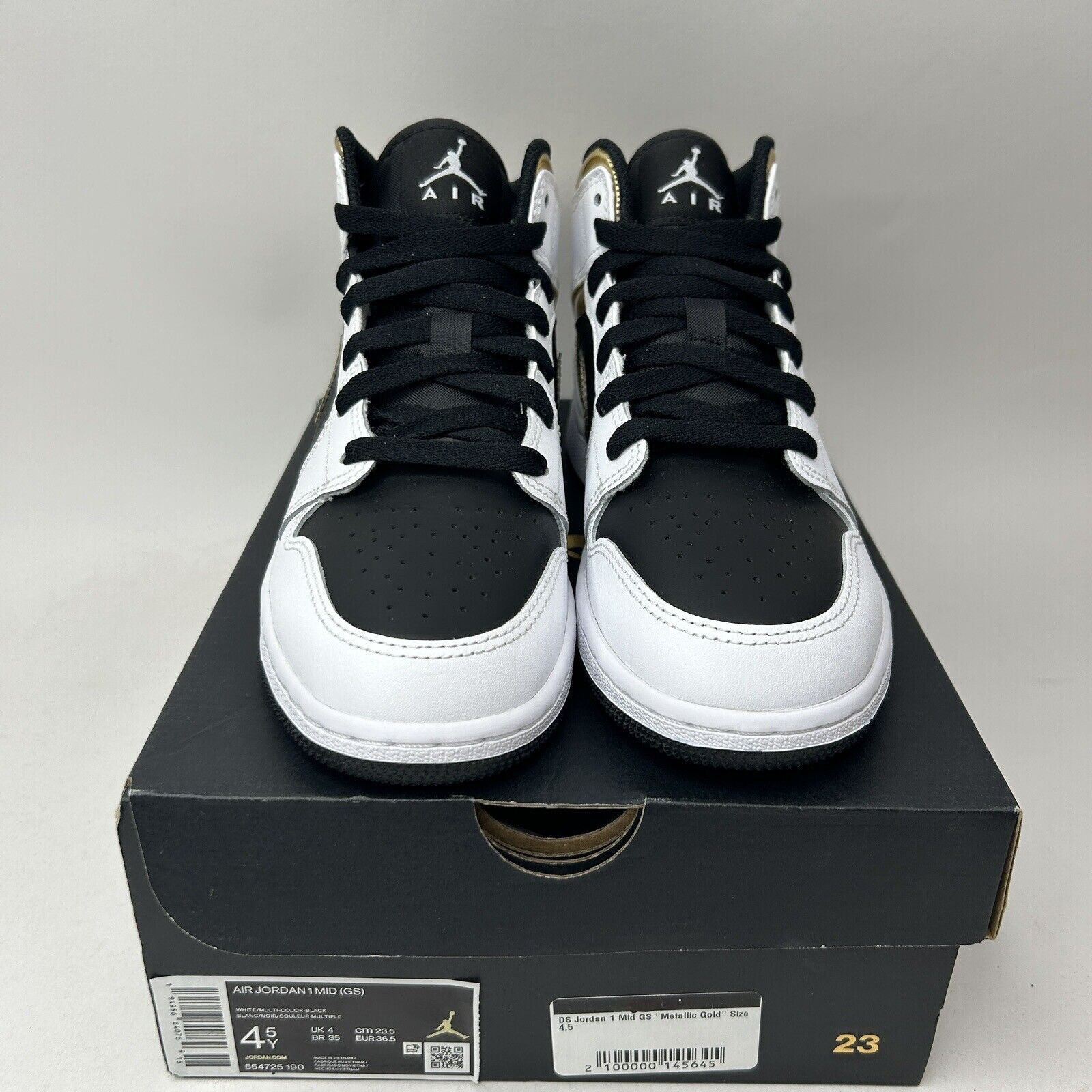 Jordan Brand Nike Shoes Air Jordan 1 Retro Mid “White Gold” 2023 Size US 6 / IT 36 - 2 Thumbnail