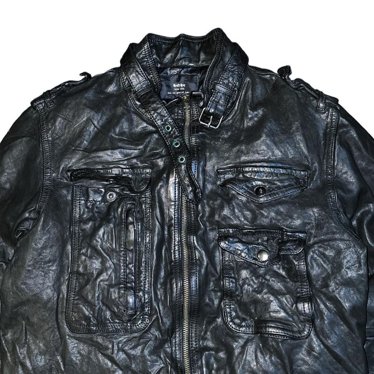 Le Grande Bleu (L.G.B.) FINAL DROP‼️Cathy Jane Cargo Leather Puffer Jacket Size US M / EU 48-50 / 2 - 5 Thumbnail