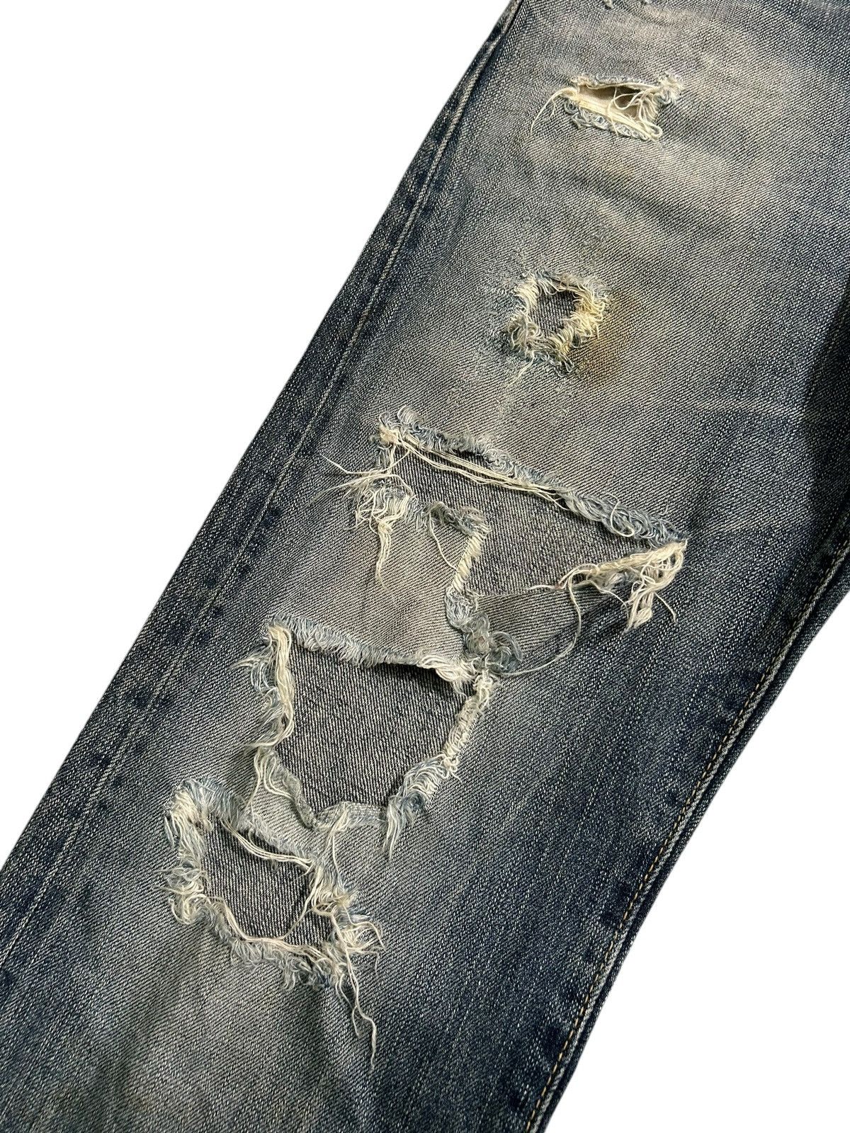Japanese Brand × Kapital × Vintage Vtg Edwin505 Selvedge Distressed Grunge Rock Punk Denim ☠️🎌🎌 Size US 34 / EU 50 - 5 Thumbnail