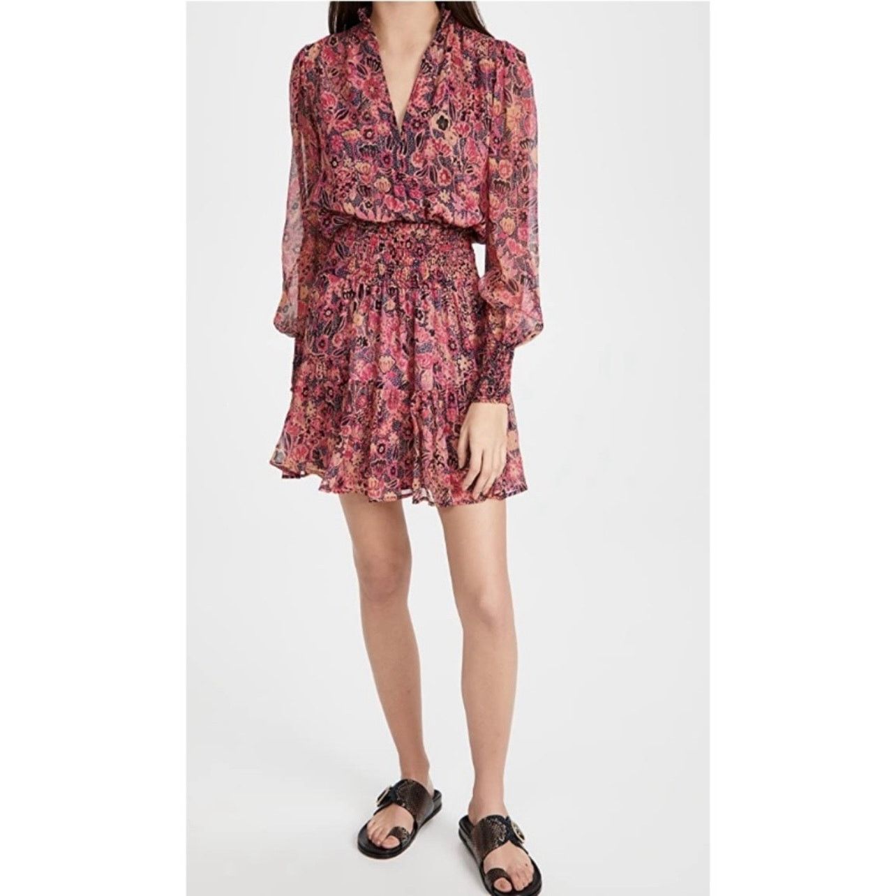 A.L.C. A.L.C. Silvie silk mini pink floral Dress size 6 C0 Size M / US 6-8 / IT 42-44 - 7 Thumbnail