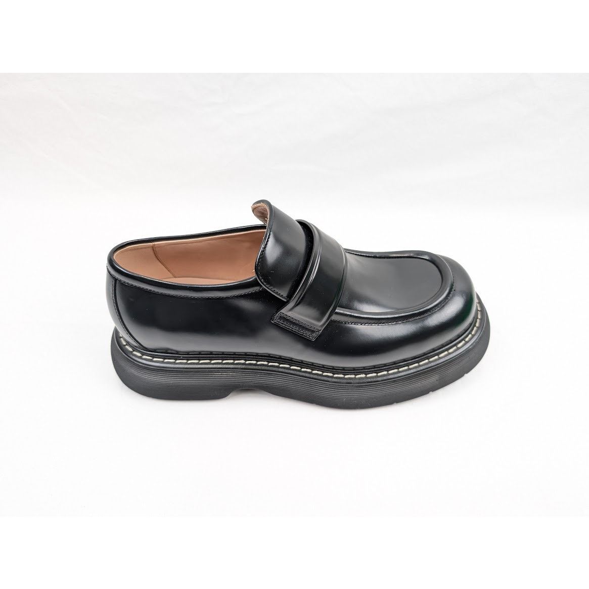 Bottega Veneta o1rshd1 Osaka Shine Calf Bounce Loafer in Black Size US 12 / EU 45 - 3 Thumbnail