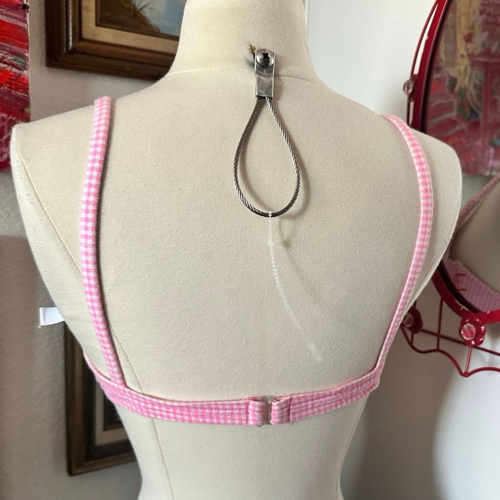 Catalina catalina gingham pink white swimsuit top bikini Size L / US 10 / IT 46 - 3 Thumbnail