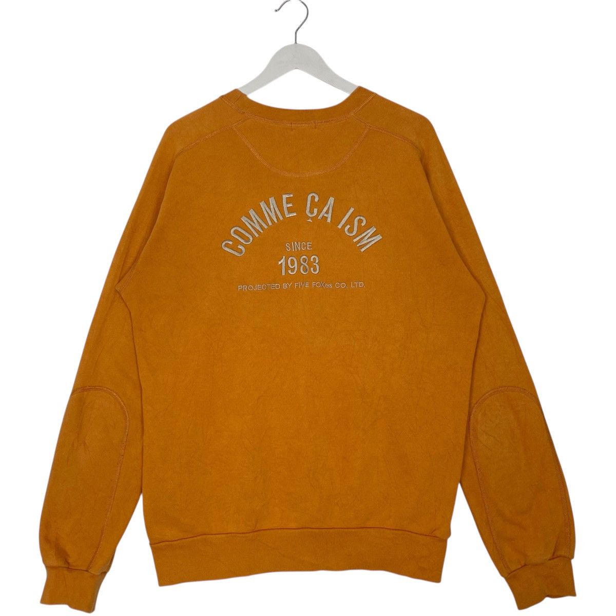 Vintage Comme Ca Ism Printed Sweatshirt Crewneck Orange Sz M
