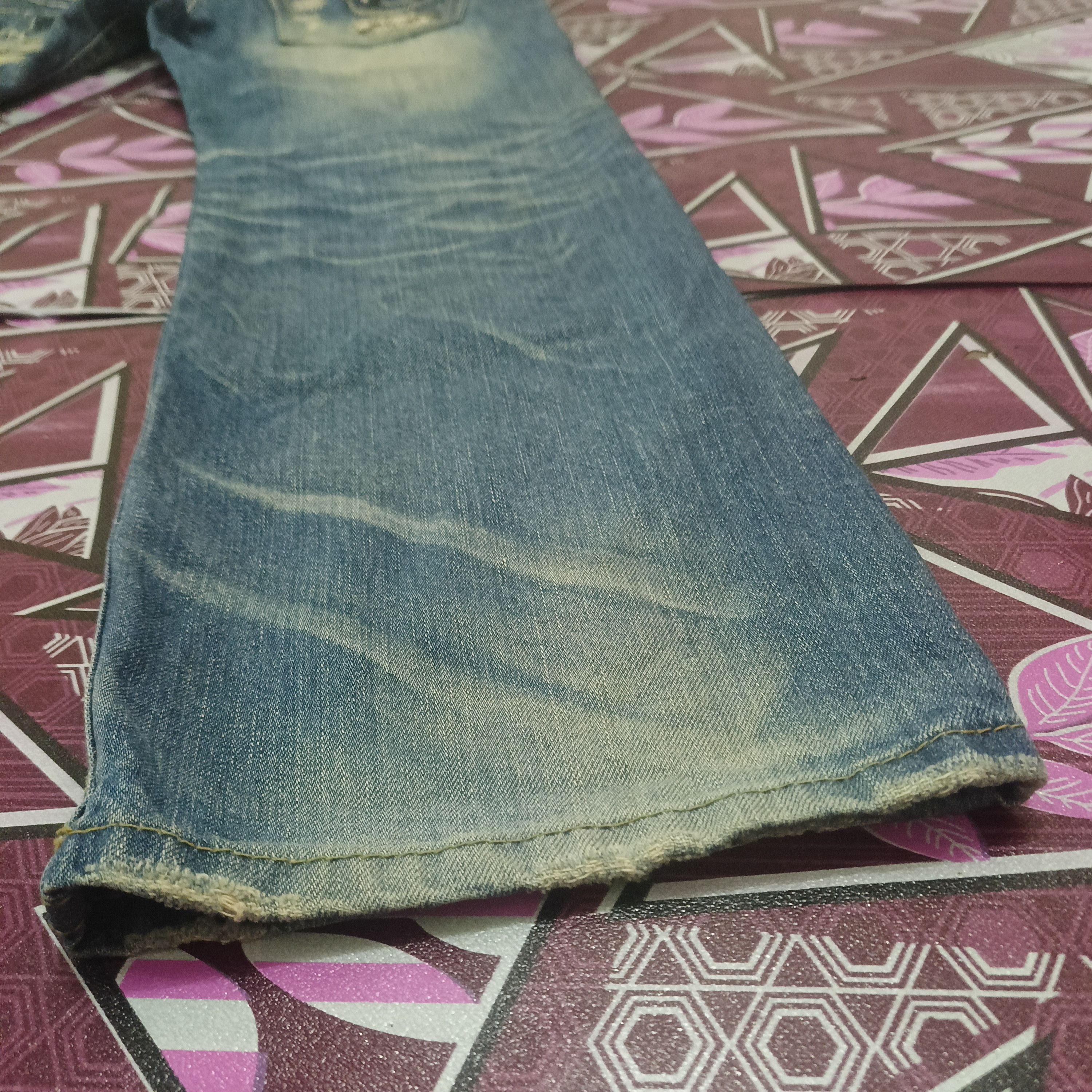 If Six Was Nine Sick Lolita Jeans Skull Distressed Jeans Size US 33 - 23 Thumbnail
