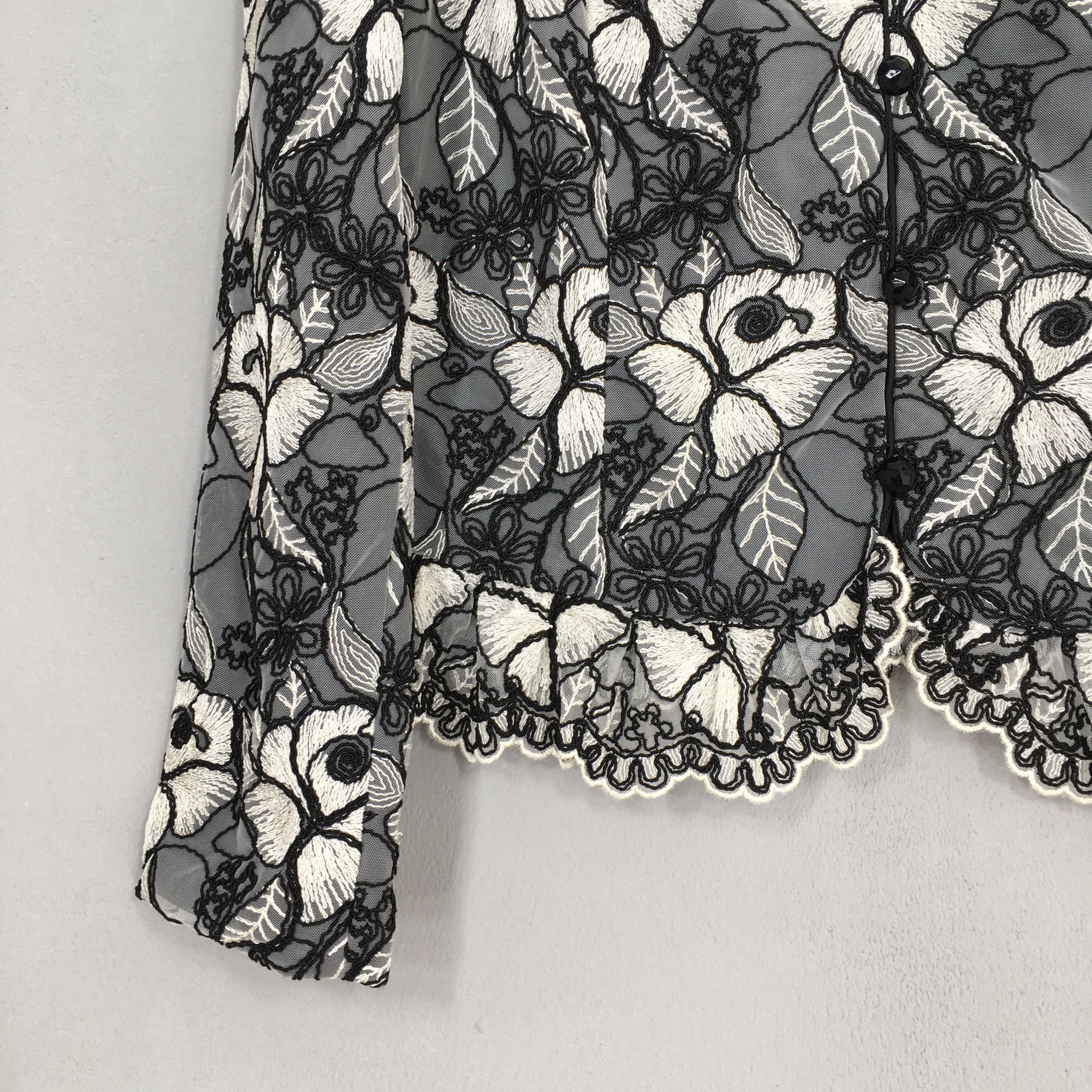 Designer × If Six Was Nine × Yoshiyuki Konishi Yukiko Kimijima Beauty Floral Embroidered Women Jacket Size S / US 4 / IT 40 - 3 Thumbnail