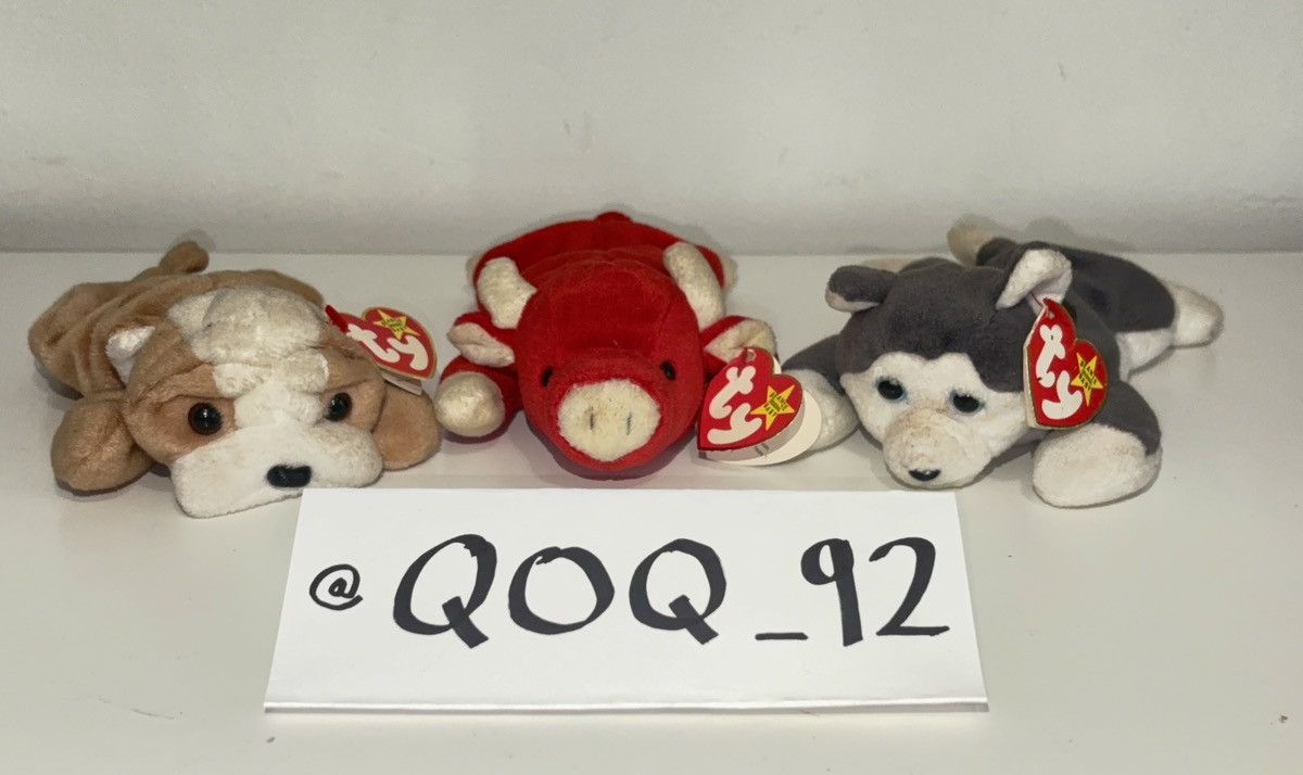 Other Ty Beanie Baby [BUNDLE]: Snort/Wrinkles/Nanook | PVC Pellets Size ONE SIZE - 6 Thumbnail