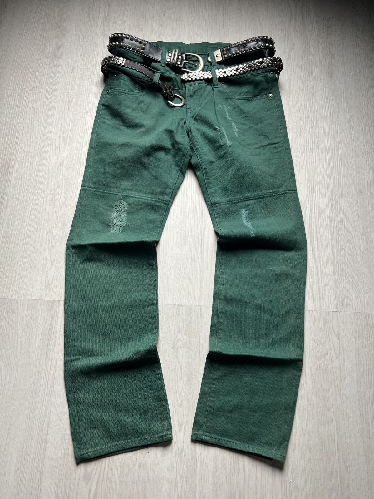 PPFM PPFM Double Waist Distressed Jeans Size US 32 / EU 48 - 1 Thumbnail