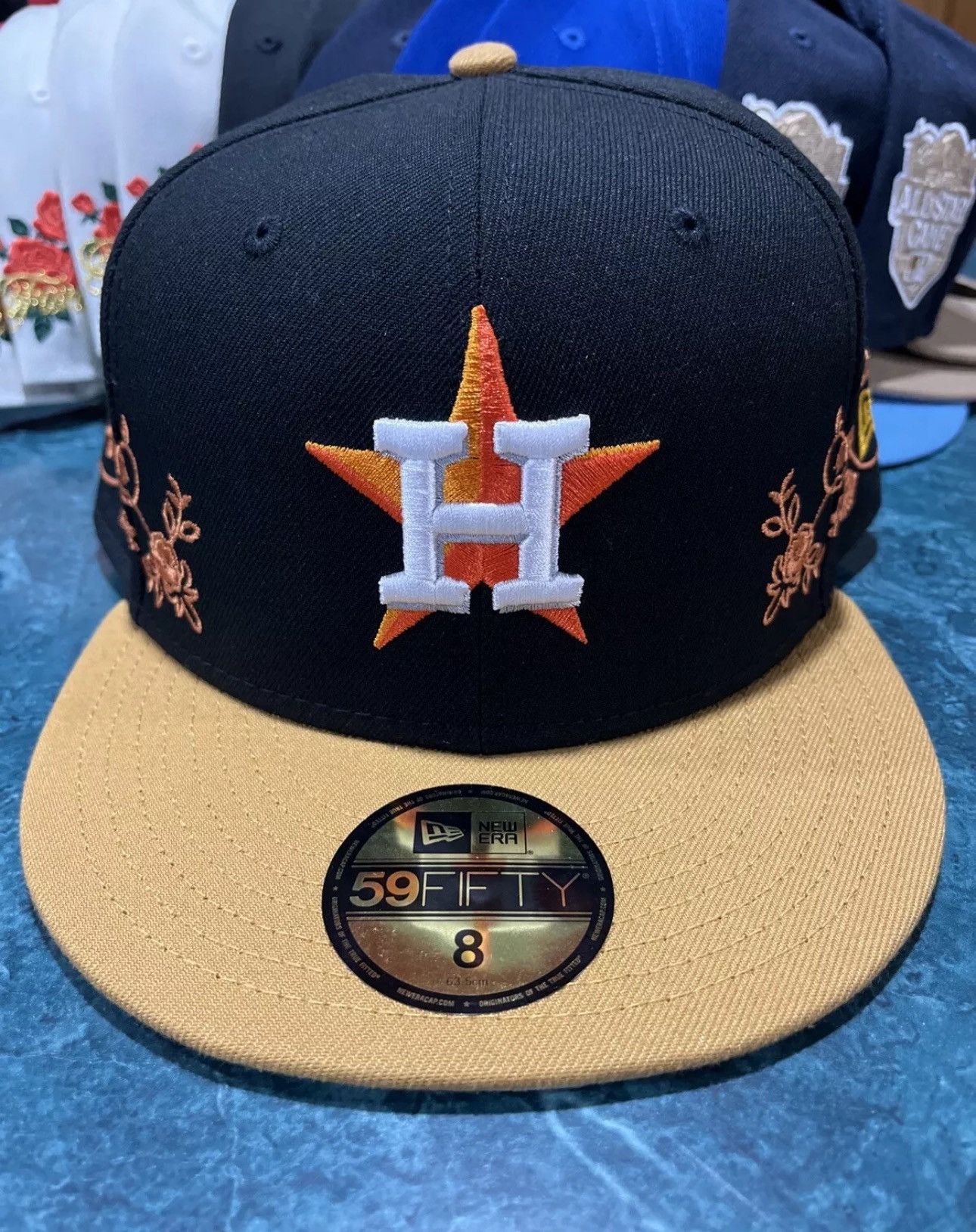 New Era New Era 59FIFTY Houston Astros Rose Pattern Sz 8 Brand New Size ONE SIZE - 1 Thumbnail