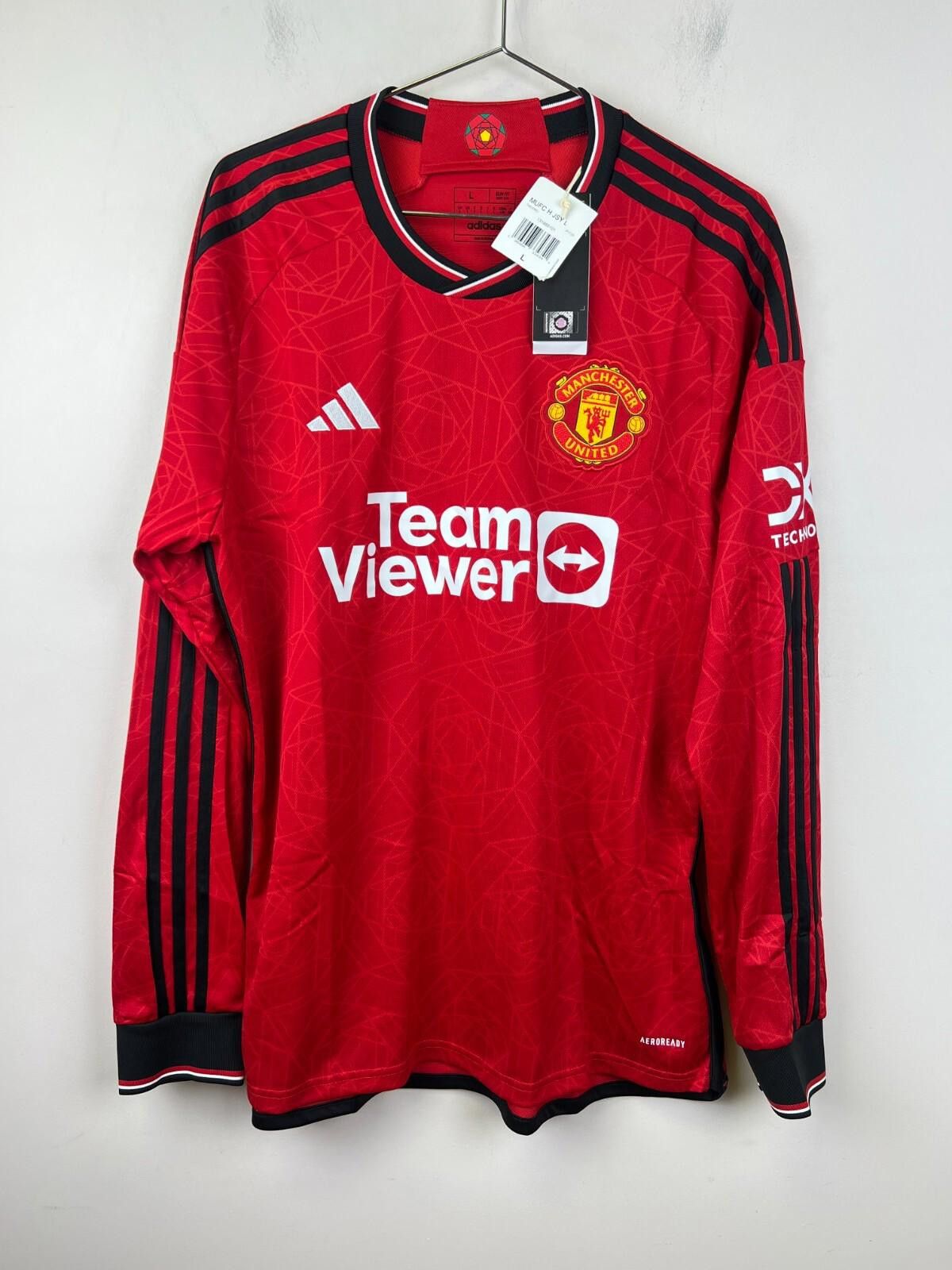 Adidas Adidas Manchester United Home Jersey 23/24 Long Sleeve XL Size ONE SIZE - 1 Thumbnail