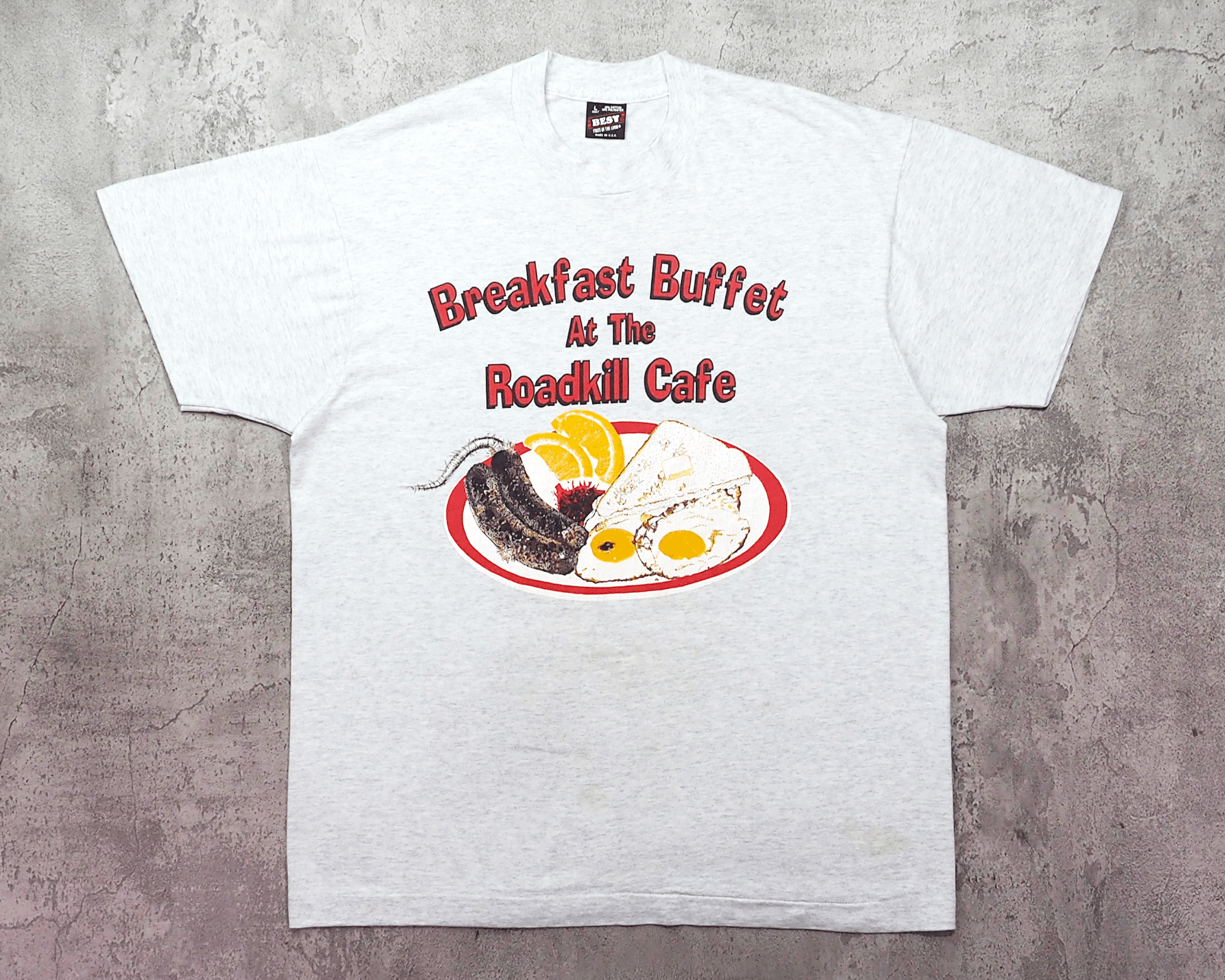 Vintage Vintage 1990s Roadkill Cafe Hard Rock Cafe Parody Shirt L Size US L / EU 52-54 / 3 - 1 Thumbnail
