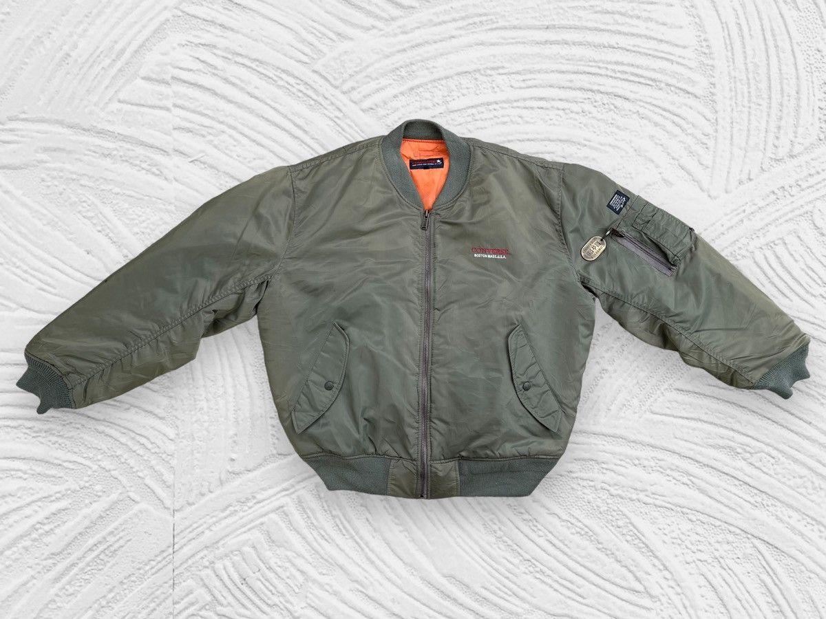Converse 🔥Vintage Converse Ma-1 Flight Bomber Jacket Size US L / EU 52-54 / 3 - 4 Thumbnail