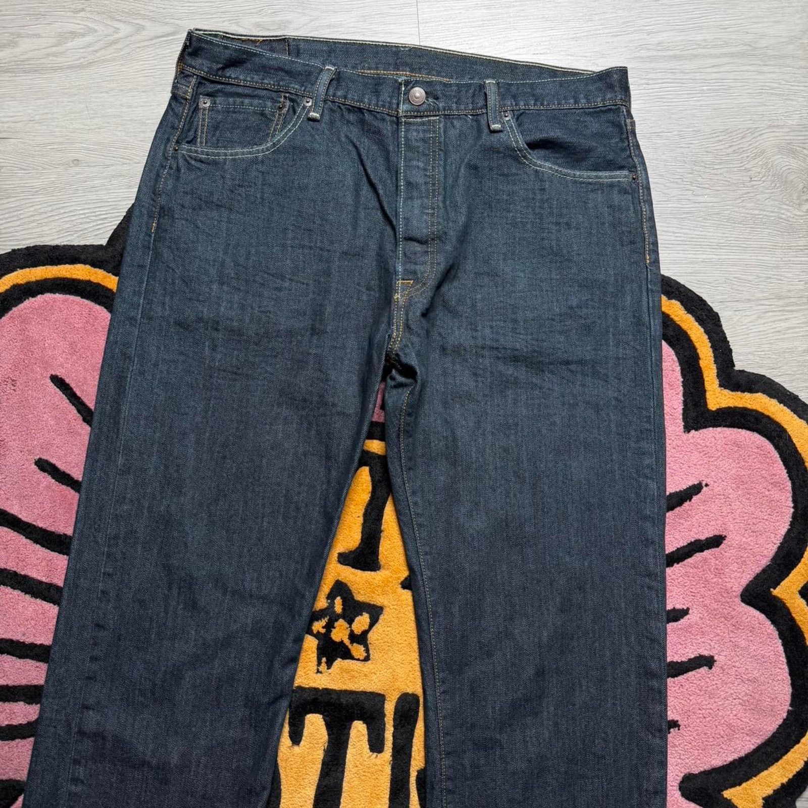 Levi's Levi’s Strauss 501 Button Fly Straight Leg Denim Jeans Size US 36 / EU 52 - 2 Thumbnail