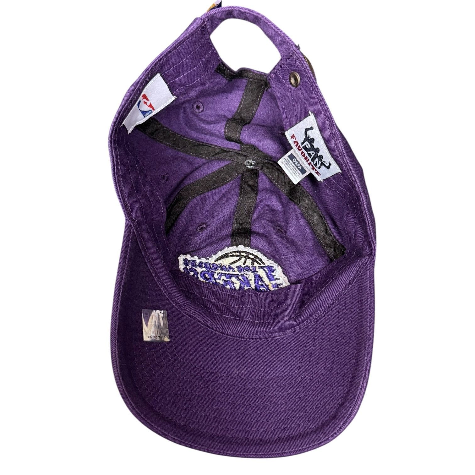 NBA LA Lakers NBA Basketball Purple Strapback Fan Favorite Hat Size ONE SIZE - 7 Thumbnail