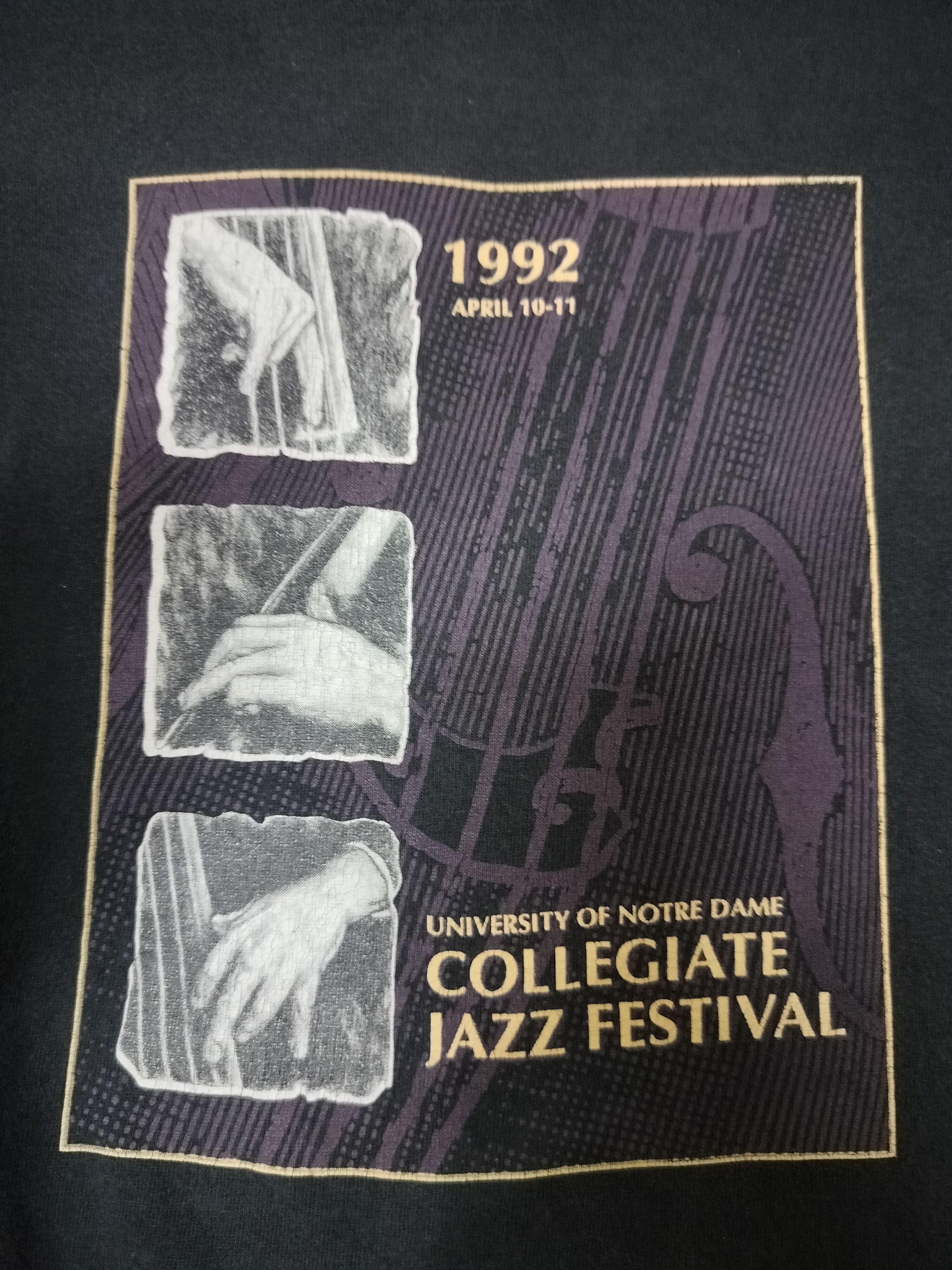 Band Tees 1992 University of Notre Dame Collegiate Jazz Fest staf tees Size US XL / EU 56 / 4 - 10 Thumbnail