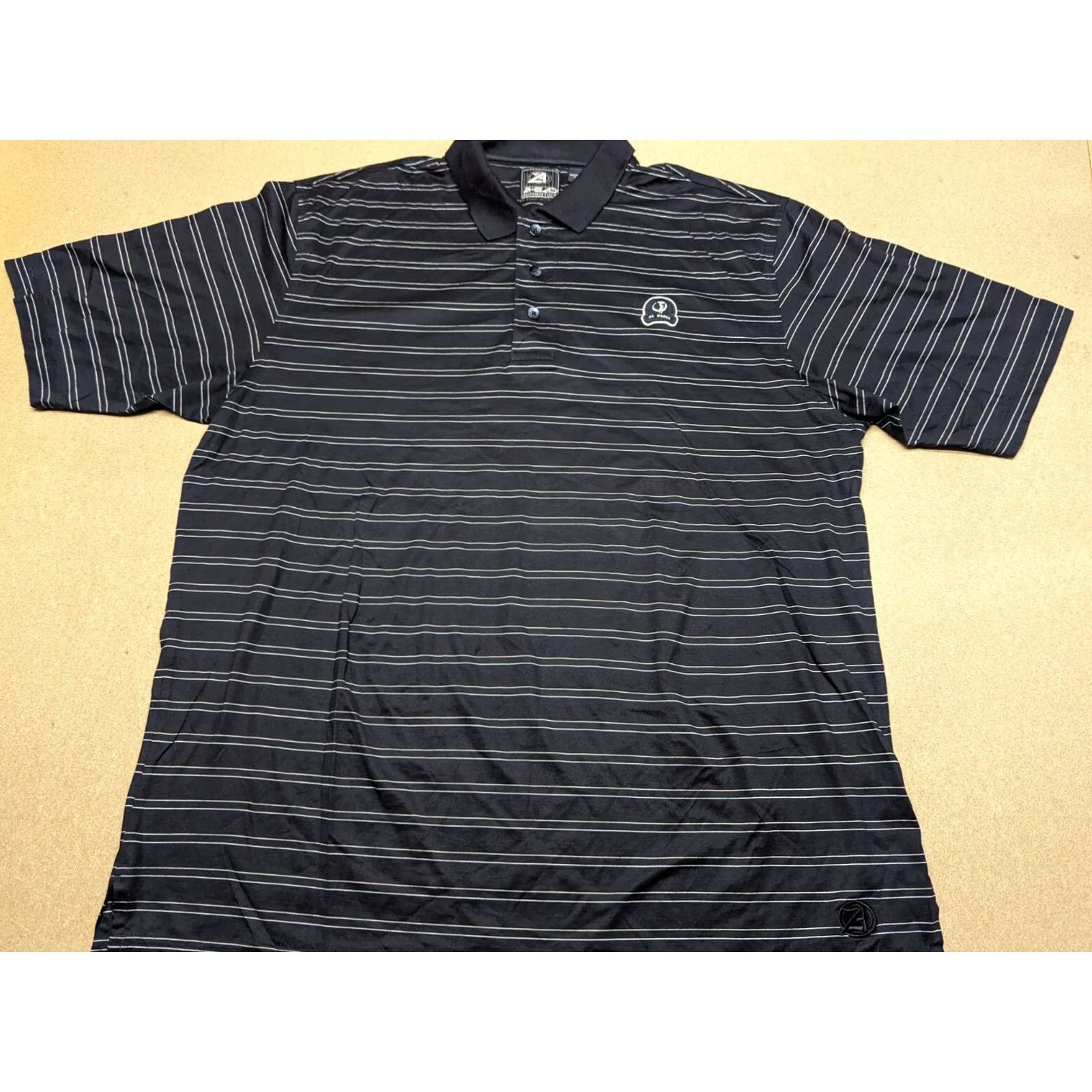 Vintage Ahead Authentics Al Badia Club Polo Shirt M Black Striped White Nike Shirt Size US M / EU 48-50 / 2 - 3 Thumbnail
