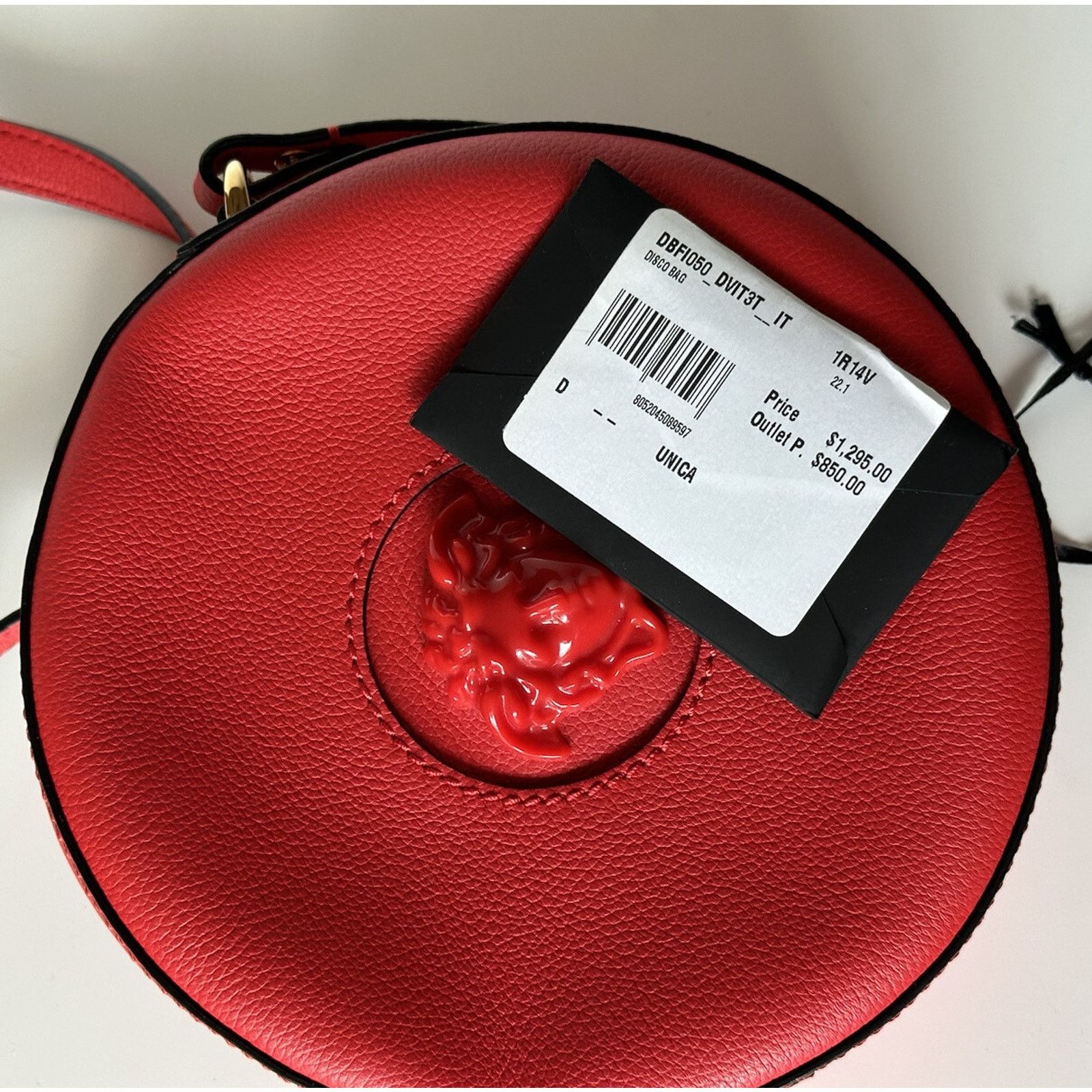 Versace Versace Medusa Head Leather Round Red Crossbody Bag DBFI050 Size ONE SIZE - 16 Thumbnail