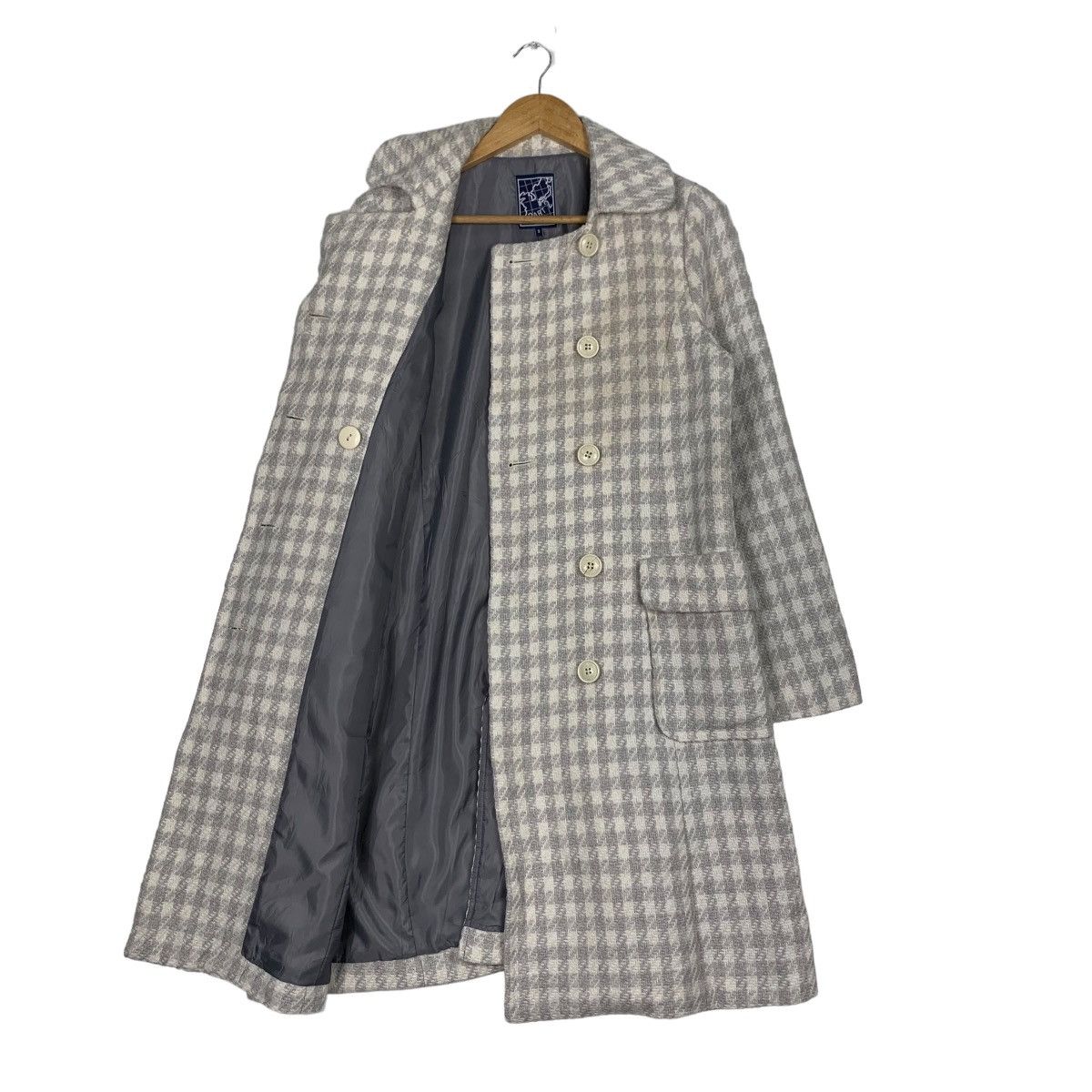 Junko Shimada JUNKO SHIMADA Checked Wool Double Breasted Coat #1072-C49 Size S / US 4 / IT 40 - 9 Thumbnail