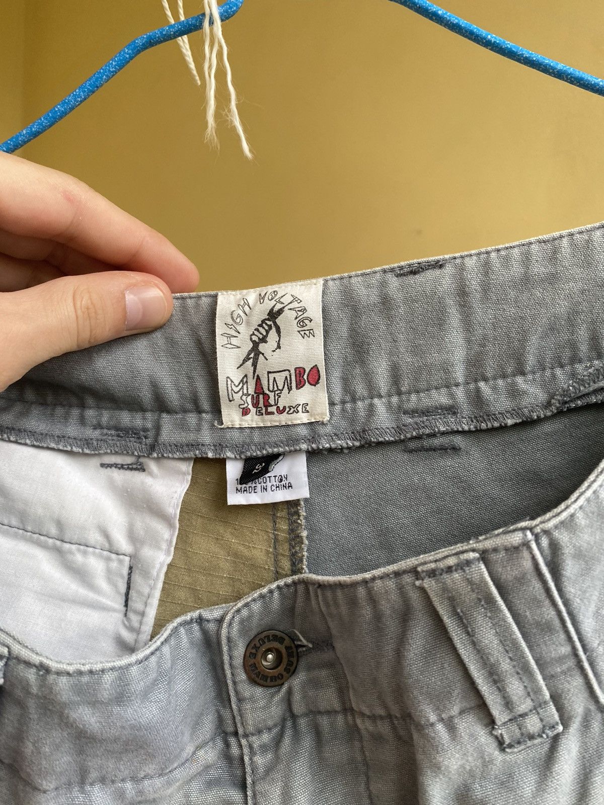 Mambo × Vintage Rare! Vintage 1990’s Mambo Night Voltage Cargo Shorts Size US 32 / EU 48 - 13 Thumbnail