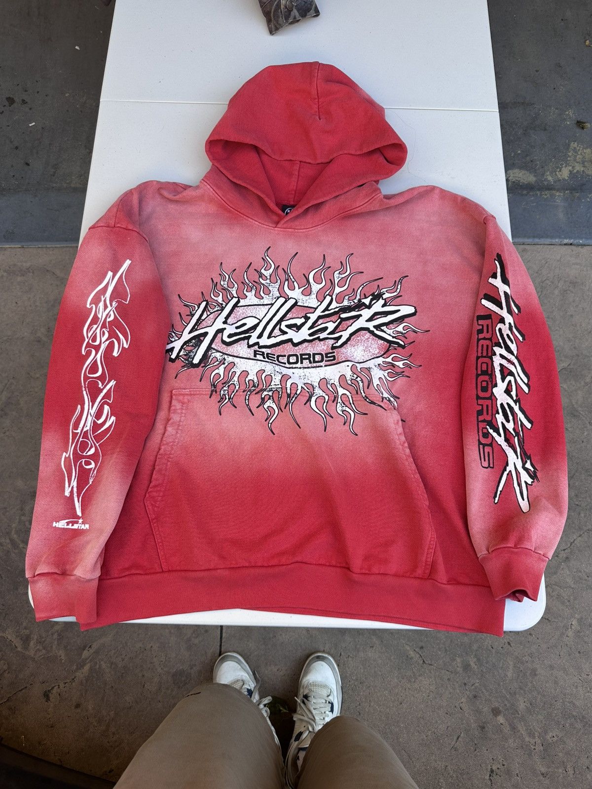 HELLSTAR XL Hellstar Sports Red Tye-Dye Skull Hoodie | Grailed