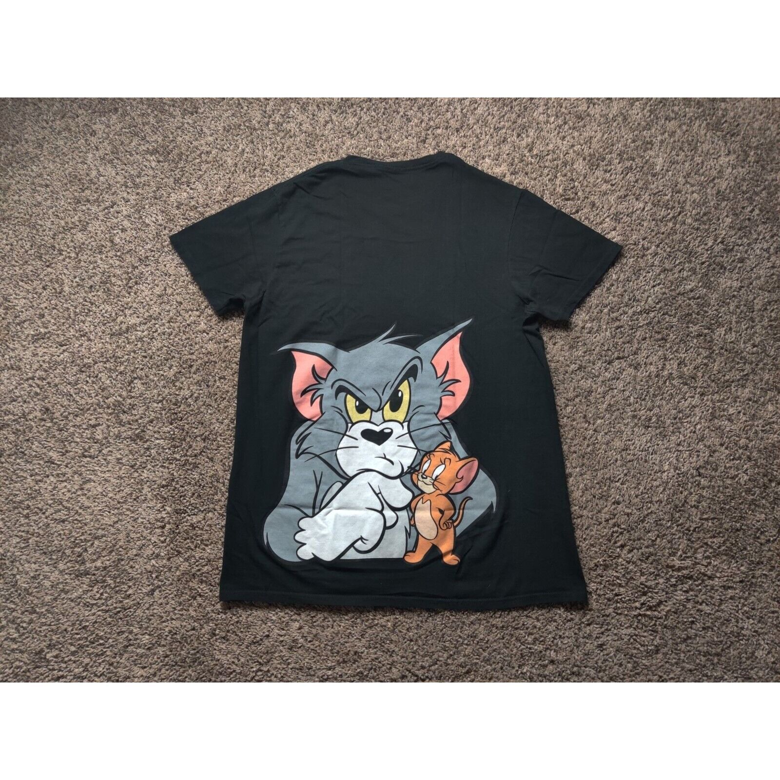 Cartoon Network Tom and Jerry Shirt Adult Mens Medium Black Red Spell Out Size US M / EU 48-50 / 2 - 5 Thumbnail