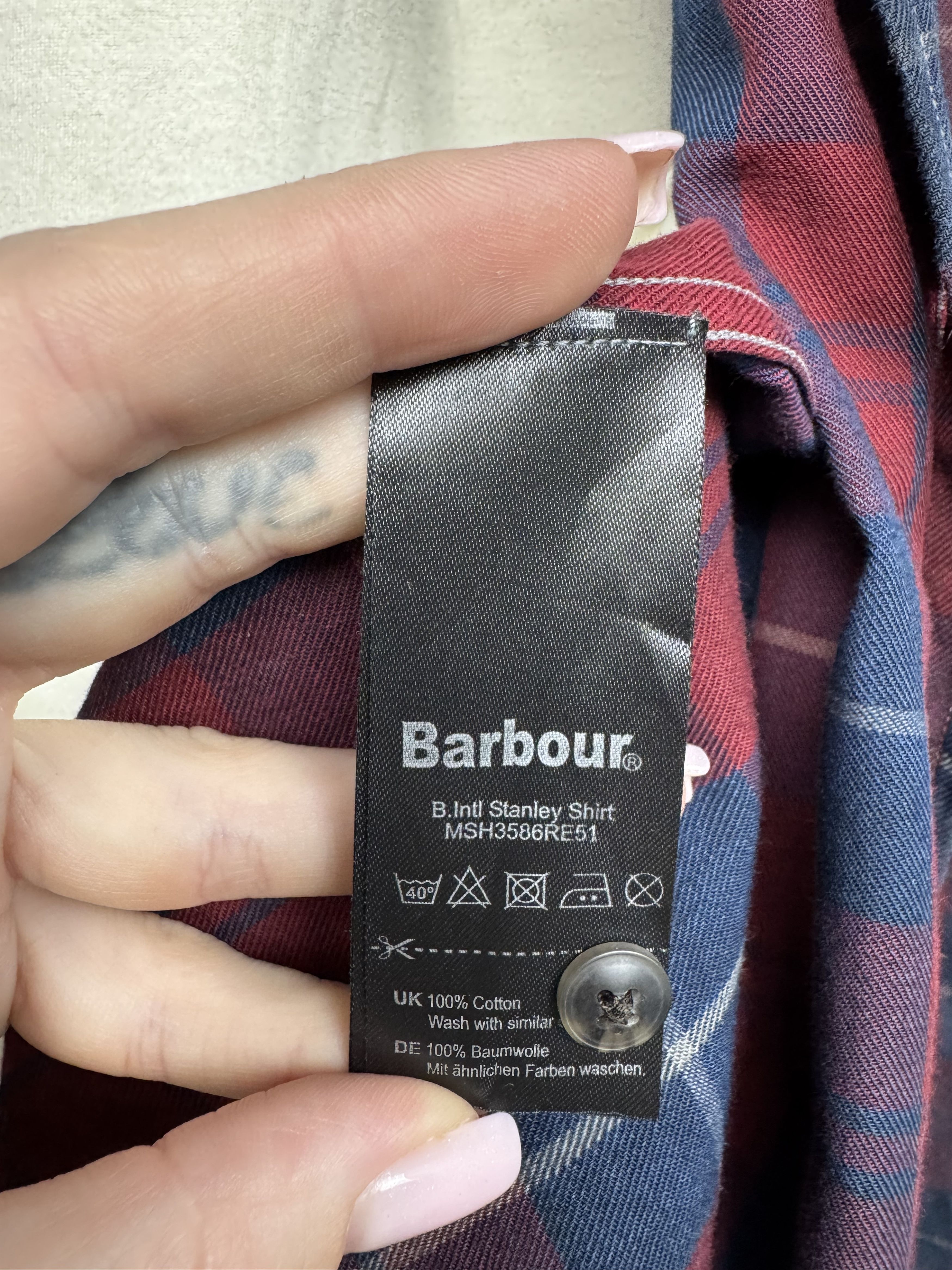 Barbour Barbour International Mens Stanley Flannel Plaid Shirt Size US L / EU 52-54 / 3 - 5 Thumbnail