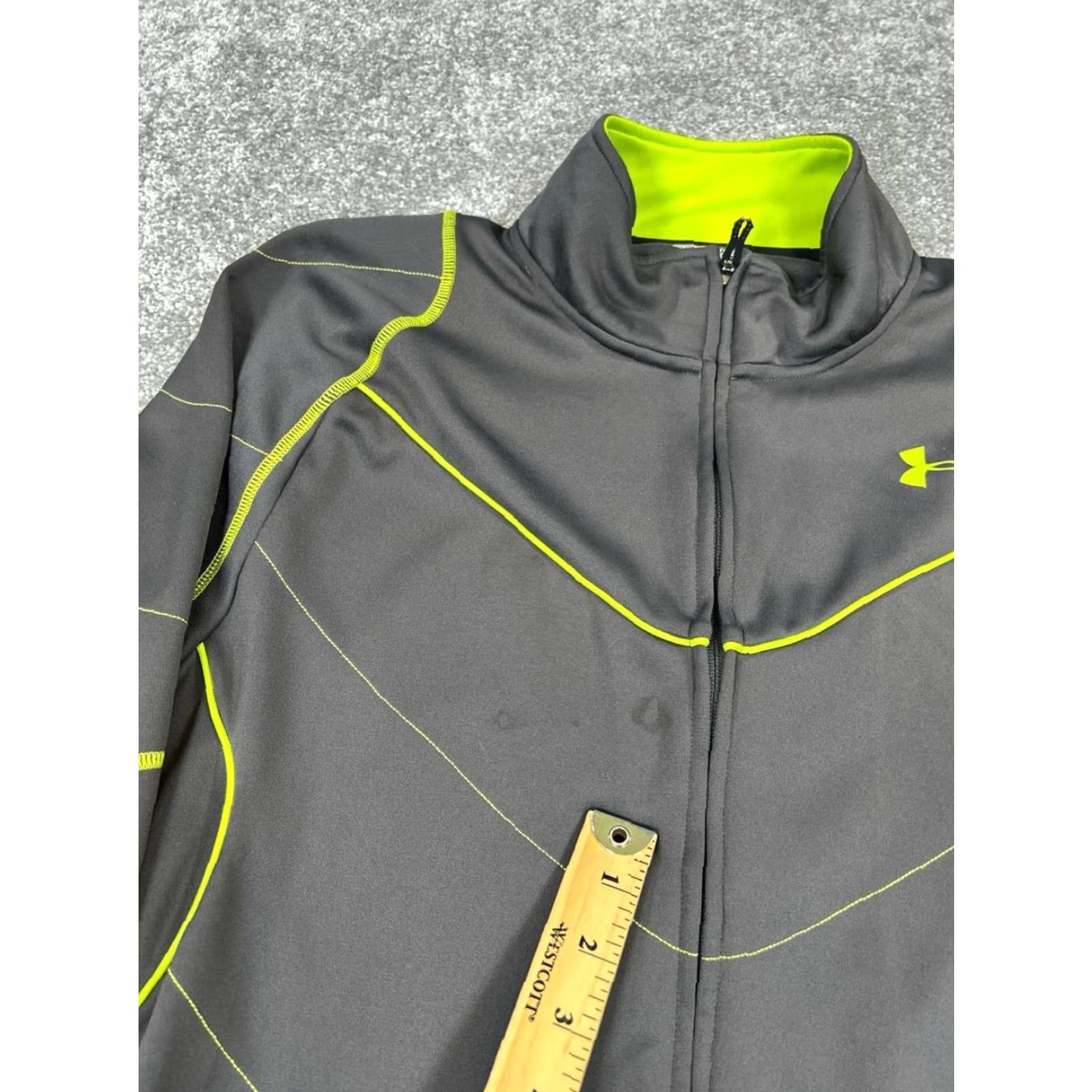 Under Armour Under Armour Jacket Mens L Gray Green All Season Gear Full Zip Size US L / EU 52-54 / 3 - 5 Thumbnail