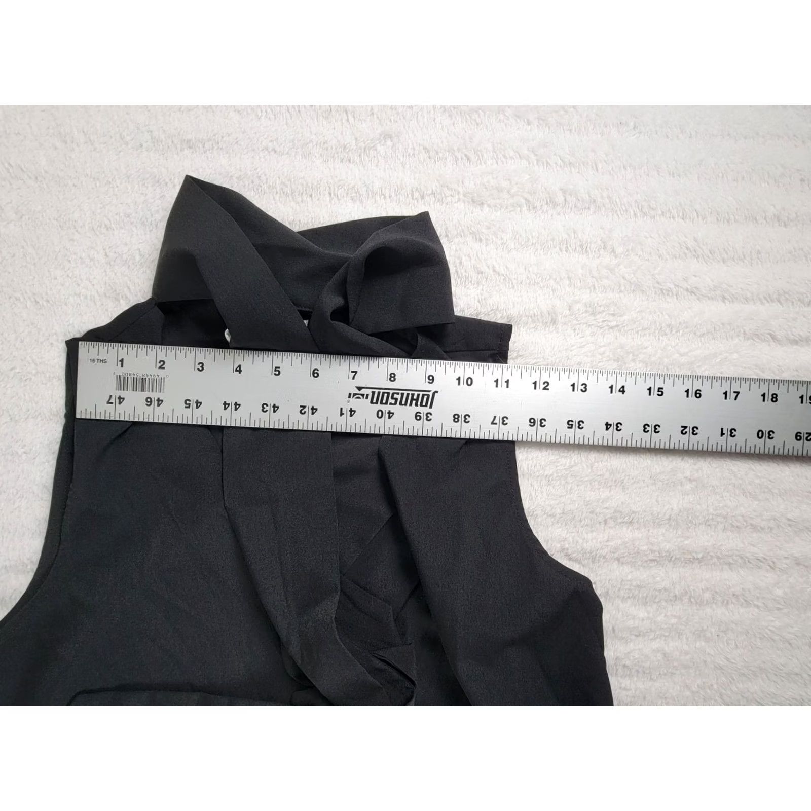 Haute Hippie Haute Hippie Womens Black V-Neck Sleeveless Tie-Neck Blouse Small Casual Size S / US 4 / IT 40 - 6 Thumbnail