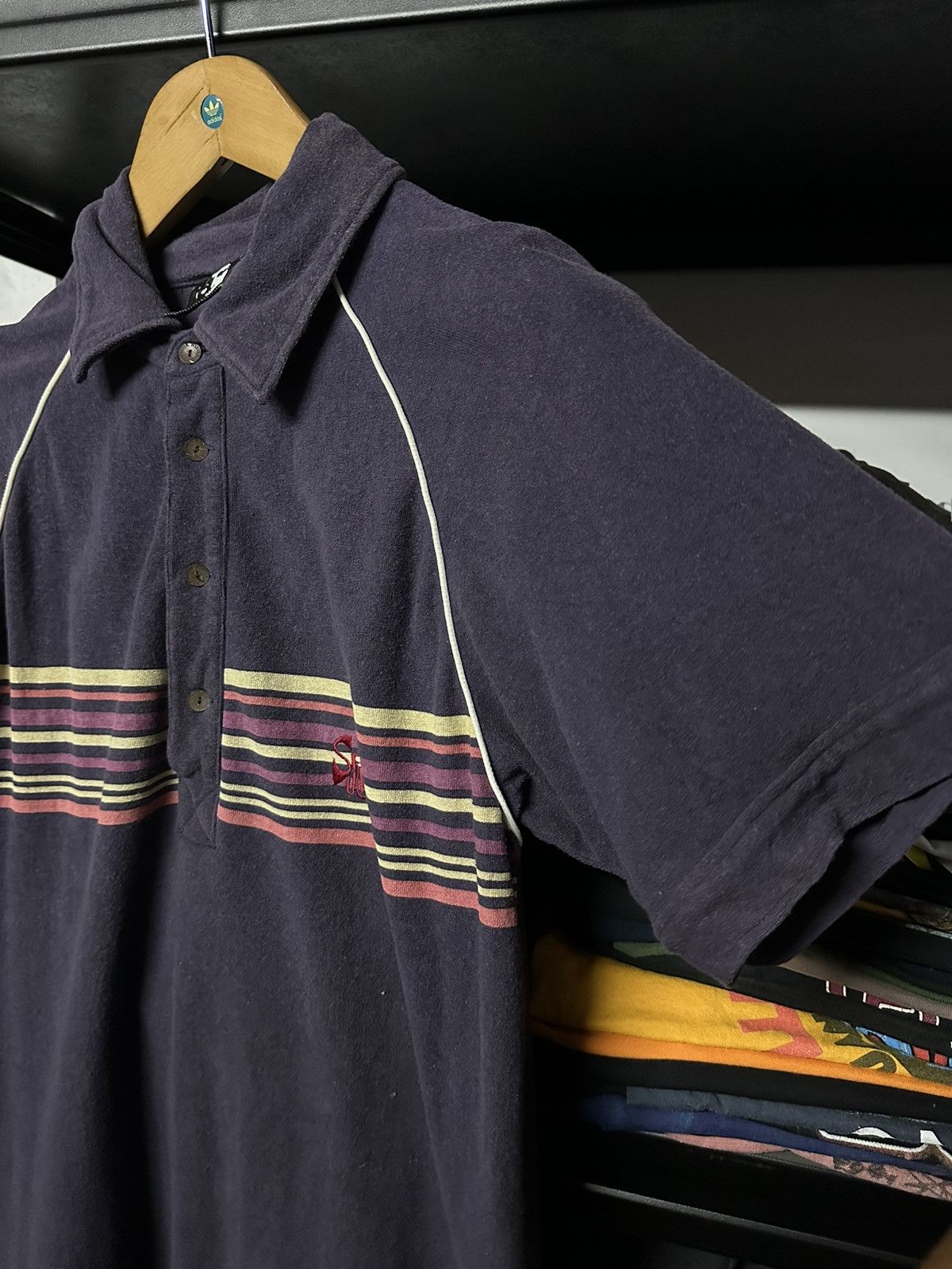 Hysteric Glamour × Vintage Vintage 90s Hysteric Glamour Raibow Polo Faded Tee Size US M / EU 48-50 / 2 - 8 Thumbnail