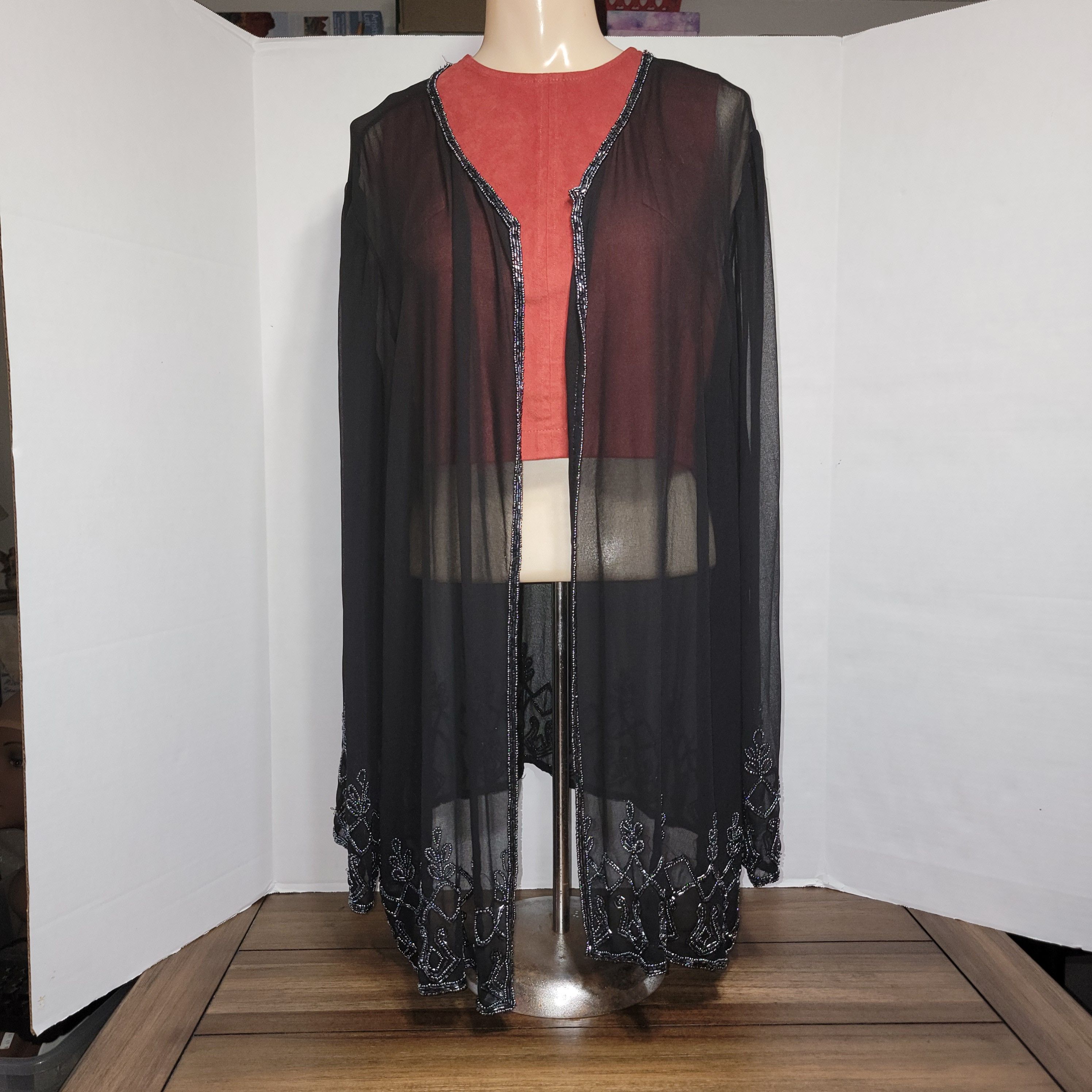 Other JMB Signature LS Sheer Formal Jacket w/ Beads - Size 2XL Size XXL / US 16-18 / IT 52-54 - 1 Thumbnail