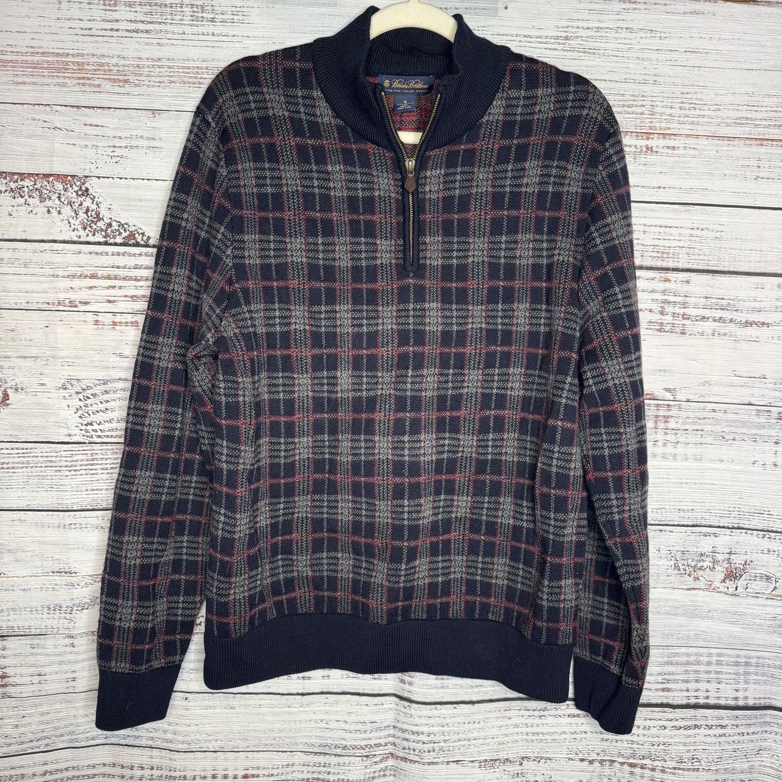 Brooks Brothers Brooks Brothers Extra Fine Italian Merino Wool Pullover Mens Size US M / EU 48-50 / 2 - 1 Thumbnail