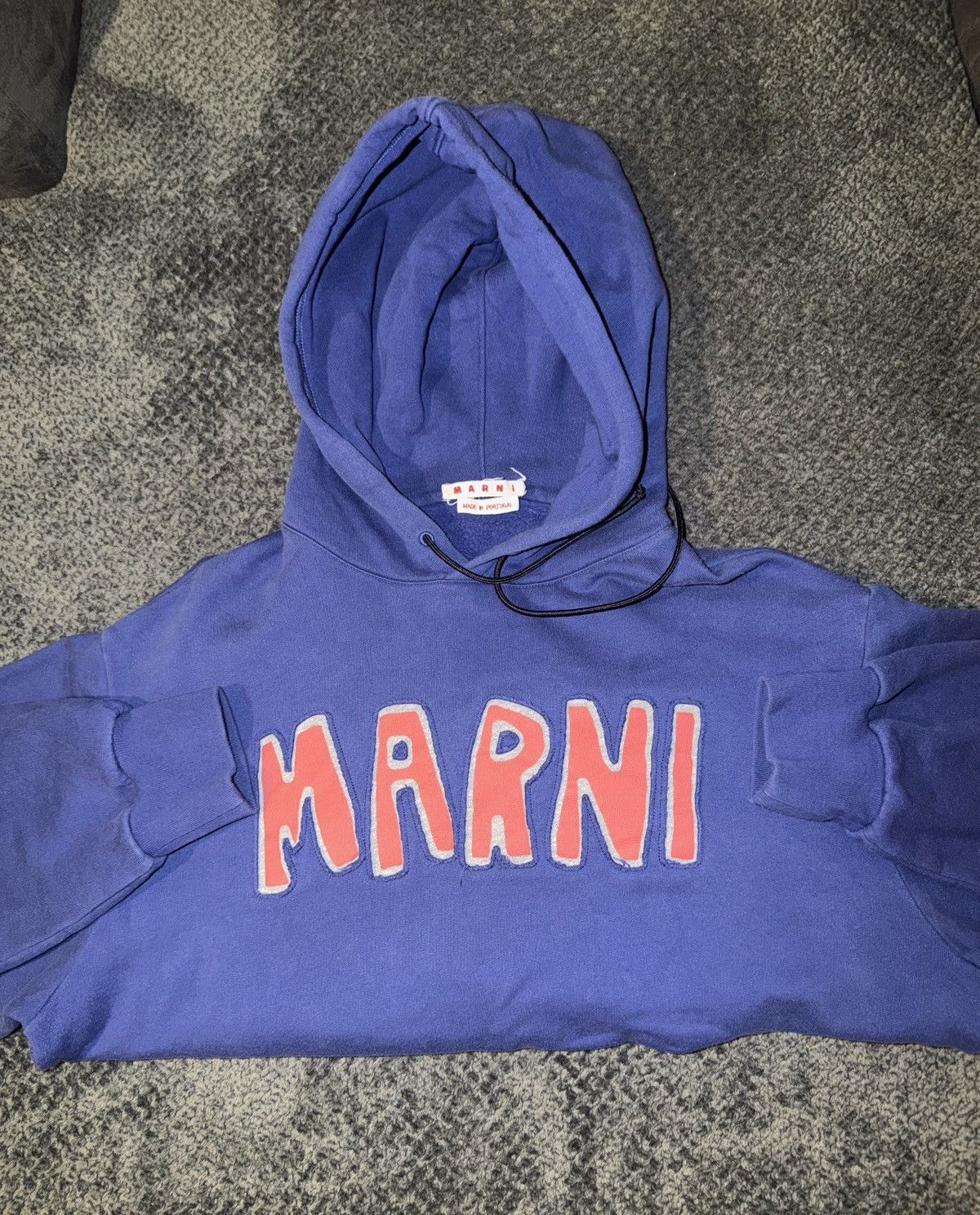 Marni Marni cutoff logo brushed hoodie Size US M / EU 48-50 / 2 - 1 Thumbnail