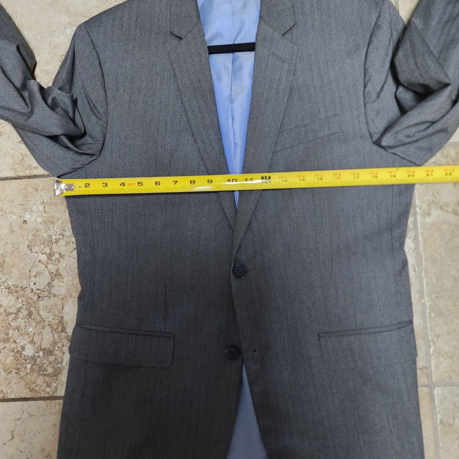 Banana Republic Banana Republic Grey Herringbone Blazer Tailored Fit 40 R Size US XXS / EU 40 - 9 Thumbnail