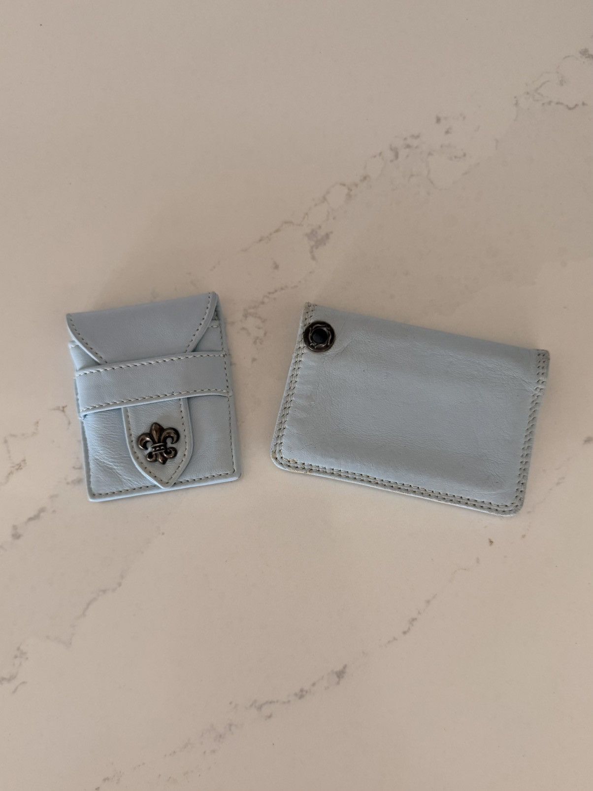 Chrome Hearts Chrome Hearts Vintage Baby Blue Leather Condom Holder Wallet Size ONE SIZE - 5 Thumbnail