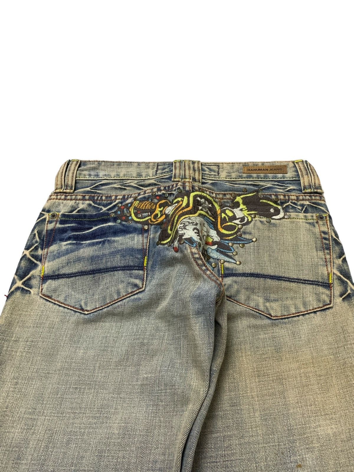 Hanuman Crazy Stud Rusty Mud Wash High Rise Denim Pants