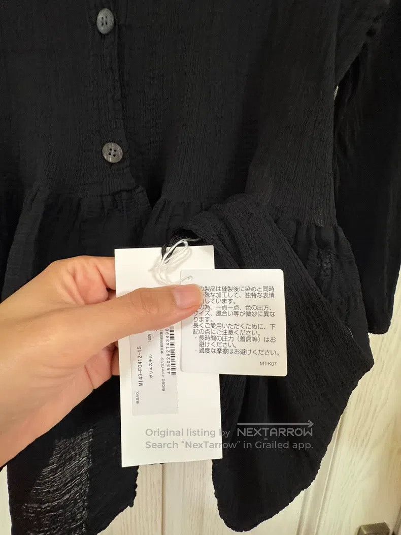 Issey Miyake Issey Miyake size:one size Black Crepe Long-sleeve Top Size XXS / US 00 / IT 34 - 7 Thumbnail