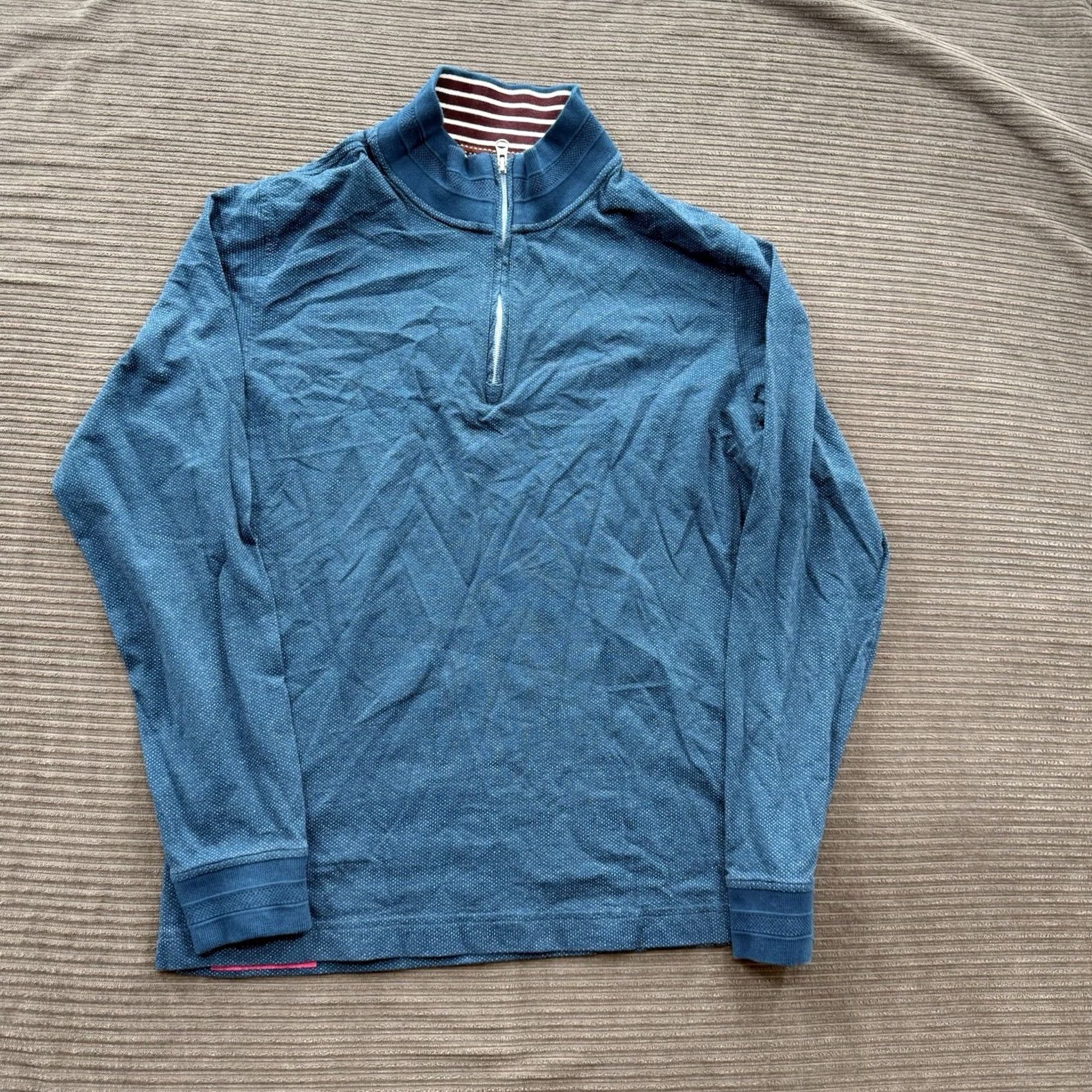 Robert Graham Robert Graham Pullover Shirt Men M 1/4 Zip Long Sleeve Cotton Preppy Blue Logo Embroidered Casual Athletic Outdoor 90s GOLF Walking Mens Size US M / EU 48-50 / 2 - 2 Thumbnail