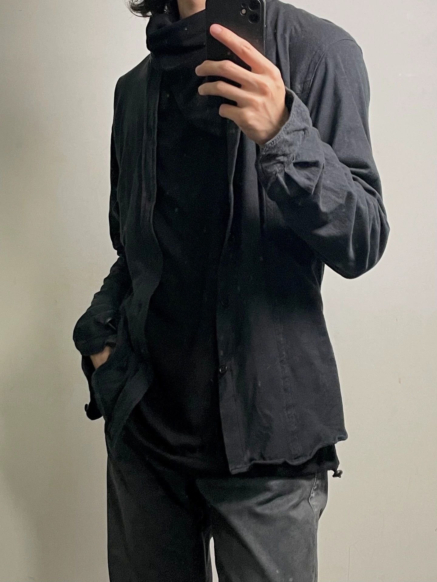 Yohji Yamamoto Yohji Yamamoto PourHomme S/S12 Stand Collar Shirt Size US M / EU 48-50 / 2 - 2 Thumbnail