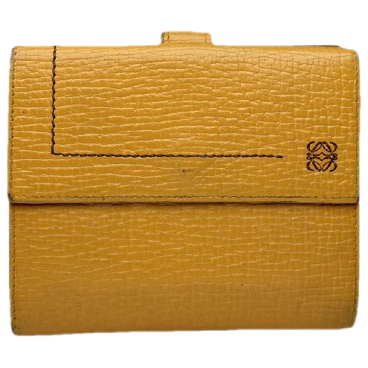 Loewe Puzzle Yellow Leather Wallet Size ONE SIZE - 1 Thumbnail