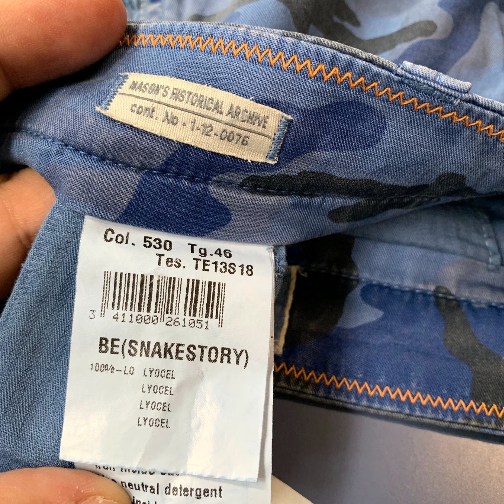 Mason's Mason's Camo Cargo Shorts Mens 30 32x11 Blue Camouflage Realthing Limited Size US 30 / EU 46 - 4 Thumbnail