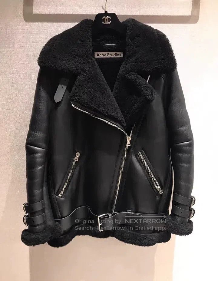 Acne Studios Acne Studios Shearling and Leather Combination Jacket Pilo Size XS / US 0-2 / IT 36-38 - 1 Thumbnail