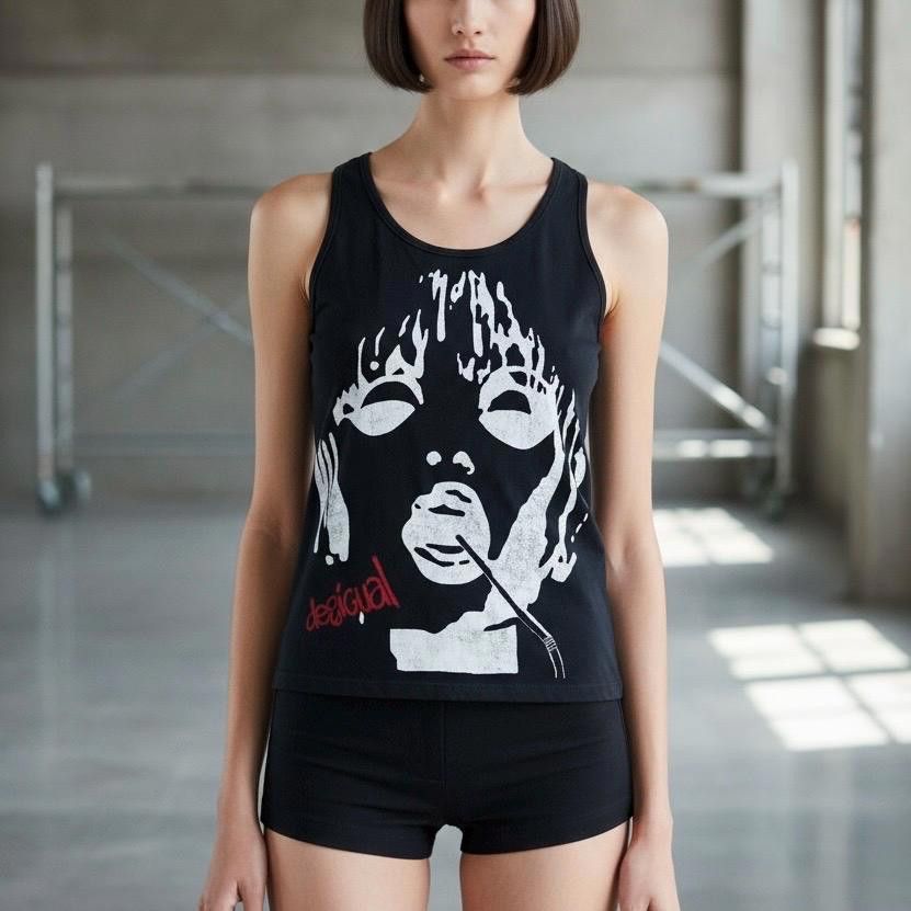 The Desigual Girl with a Straw Tanktop