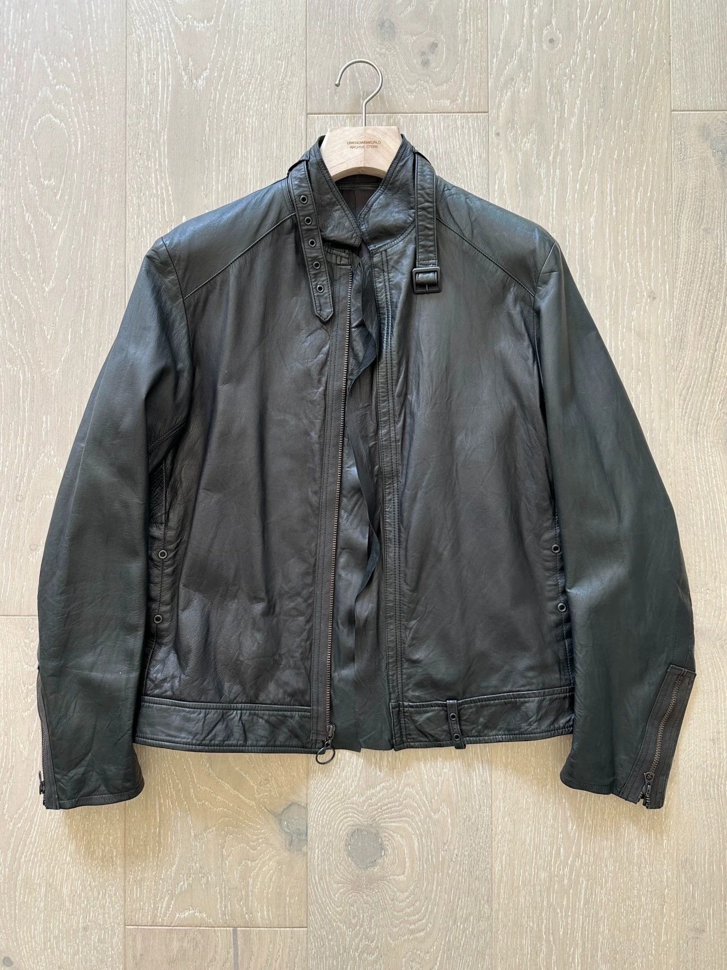 Yohji Yamamoto Yohji Yamamoto Kangaroo Leather Stand Collar Jacket Size 3 Size US L / EU 52-54 / 3 - 1 Thumbnail